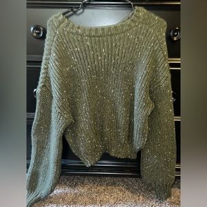 Army green sweater